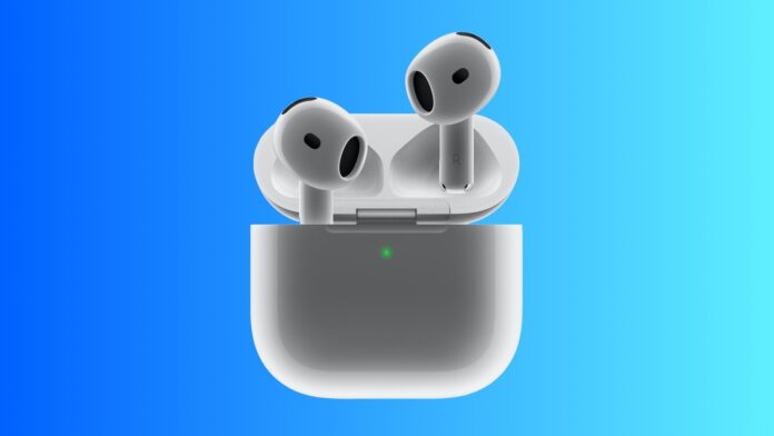 A square-cropped image of a person wearing the new AirPods Pro 3, their face partially obscured, focusing on the earbud itself.