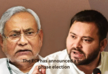 Bihar Vidhan Sabha Elections 2025: Dates Fixed for Voting as State Readies Itself for a High Intensity Contest Portraits of Nitish Kumar, Tejashwi Yadav, and Prashant Kishor with the text "Bihar Battle 2025."